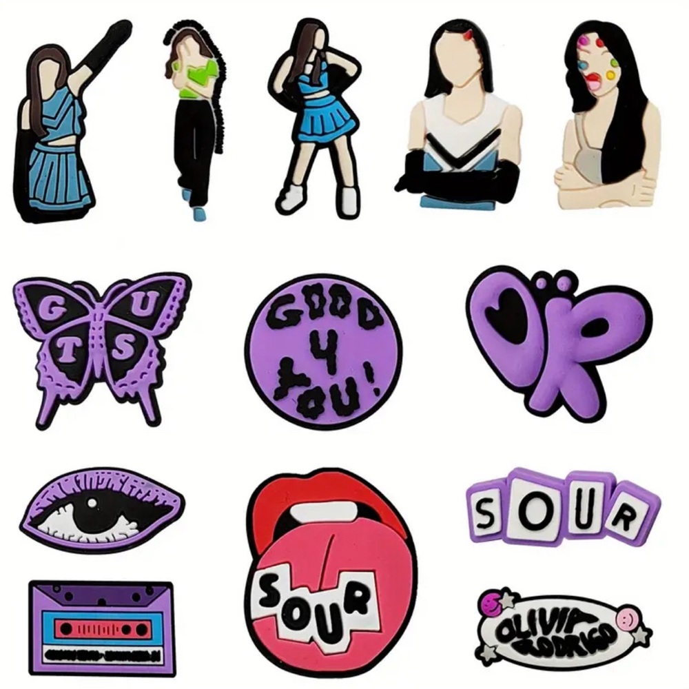 Olivia Rodrigo Croc Charms/ Jibbits 13 Piece Set